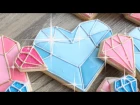 Royal Icing Diamond Heart Cookie Gems perfect for Valentine's day or your Bridal celebrations