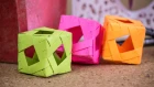 Cubo tejido - Ardono - Lampara - Jugete / Origami modular