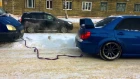 Subaru Impreza WRX STI вытаскивает из сугроба ГАЗель!!!