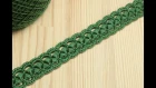 Вязание крючком ленточного кружева на основе шнура из пышных столбиков