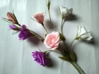 DIY   How to make paper flower - Lisianthus - Làm hoa cát tường bằng giấy nhún