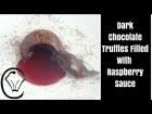 Dark Chocolate Truffles filled with Raspberry Sauce by Cupcake Savvy's Kitchen