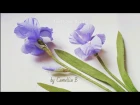 DIY -  How to make Paper Iris flowers from crepe paper II - Hoa diên vỹ giấy nhún
