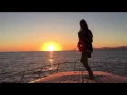 Beautiful sunset with female saxophonist Ibiza 2015 events weddings new show