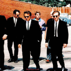 Quentin Tarantino, Harvey Keitel, Steve Buscemi, Lawrence Tierney and Eddie Bunker
