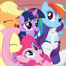 Twilight Sparkle, Pinkie Pie, Fluttershy, Applejack, Rarity & Rainbow Dash